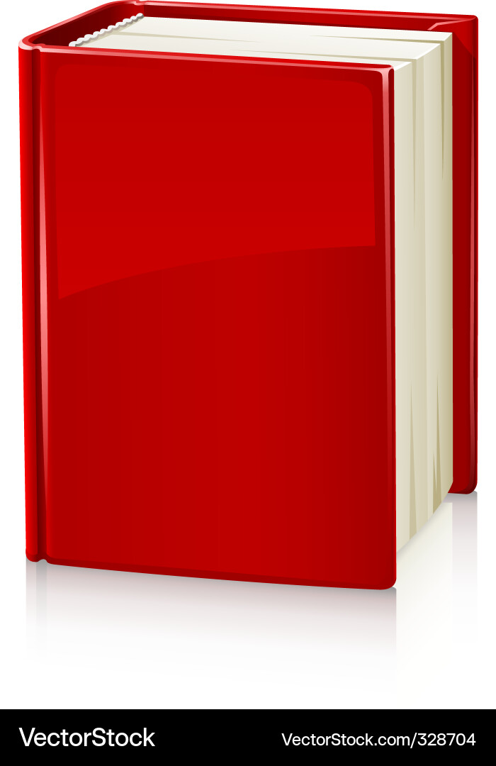 Red Book Cover vector image