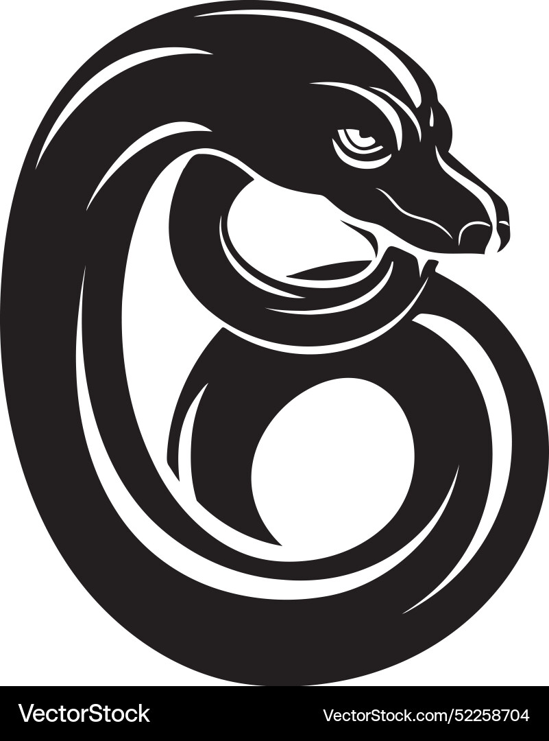 Sculpted python shadows intricate s Royalty Free Vector