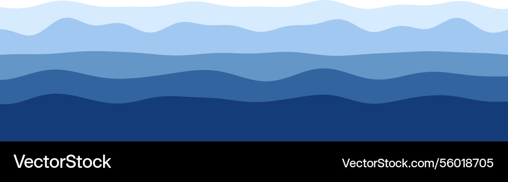 Abstract blue wave pattern with gradients vector image
