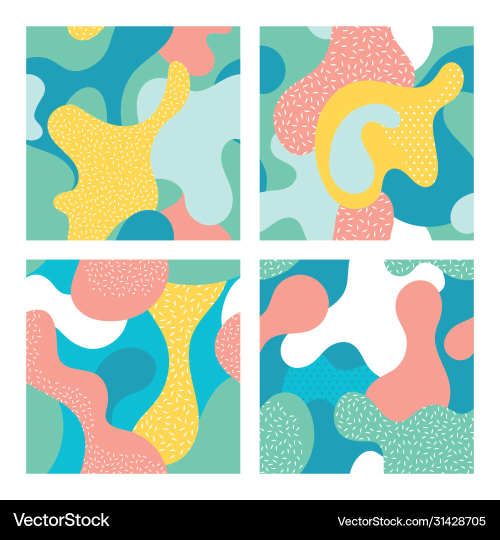 Abstract Pattern Set - Colorful Shapes vector image