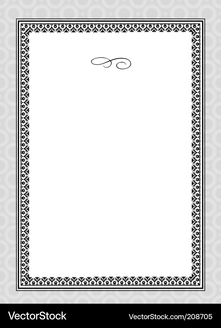 Elegant Floral Frame Royalty Free Vector Image