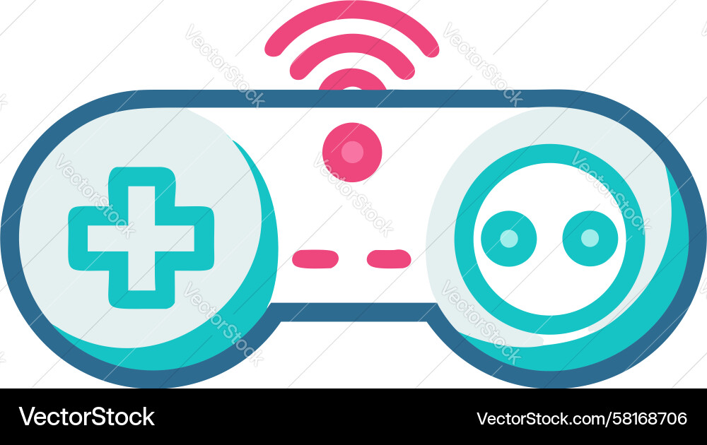 Gamepad Plus Icon - Add Player Vector Image