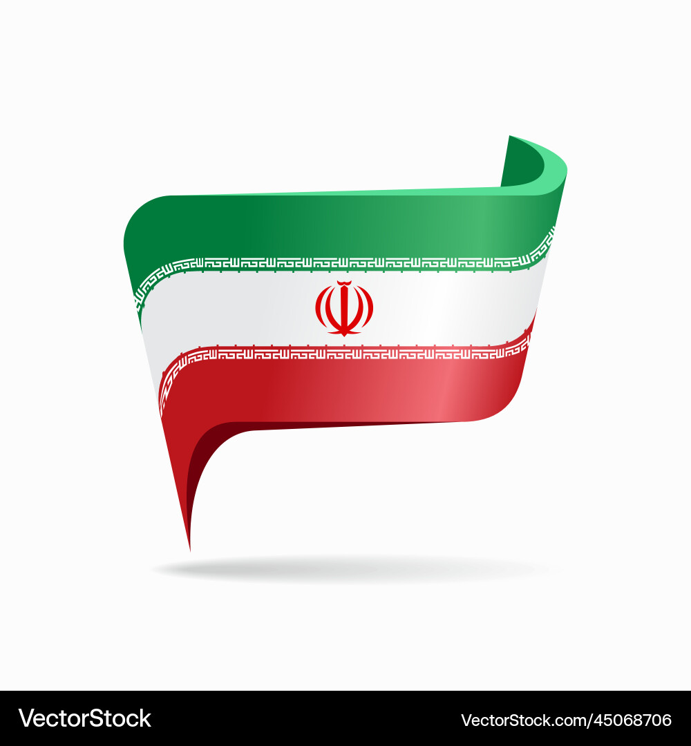 Iranian Flag Pointer Layout vector image