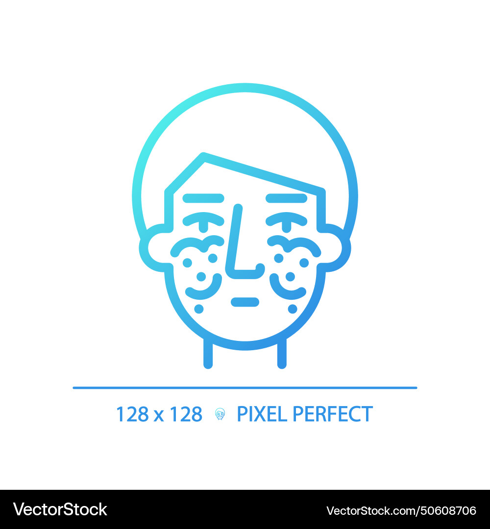 Lupus rash gradient linear icon Vector Image