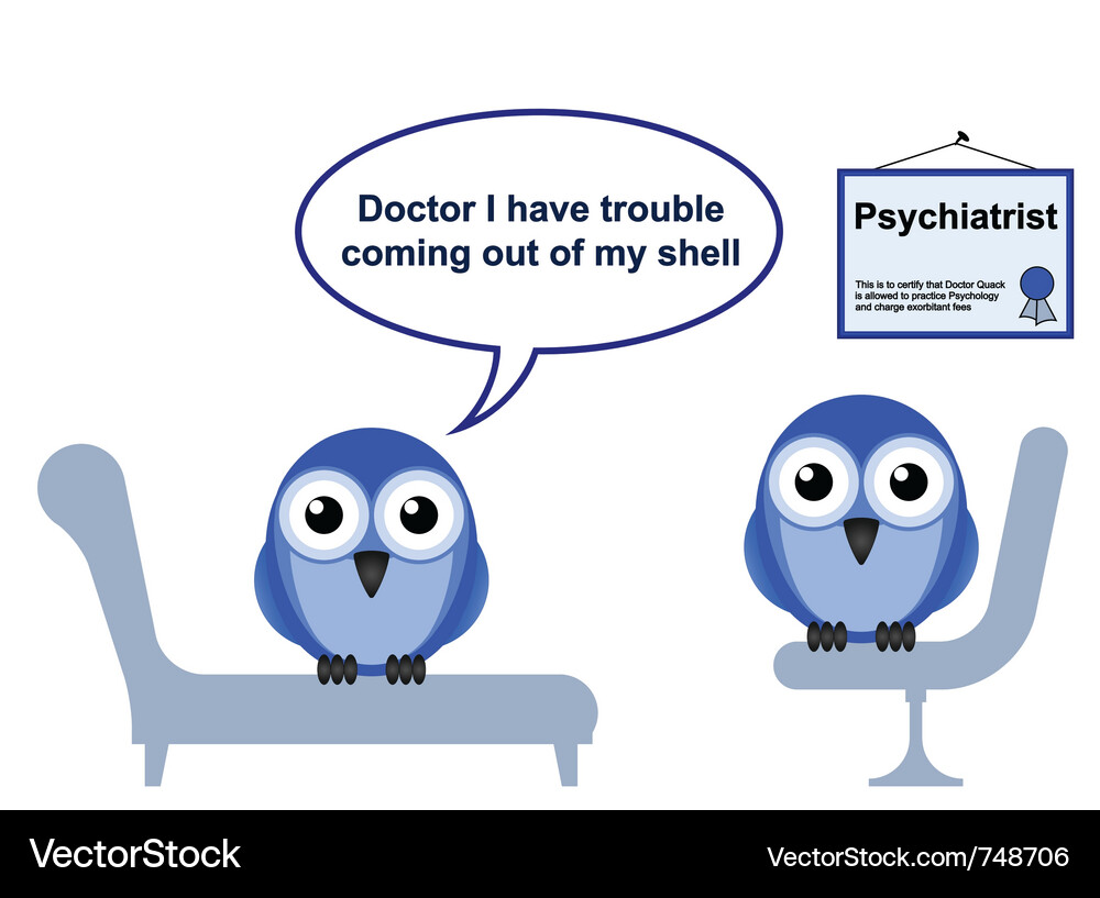 Psychiatrist Quack Therapy – Royalty-Free Vector | VectorStock, image size:1000x817