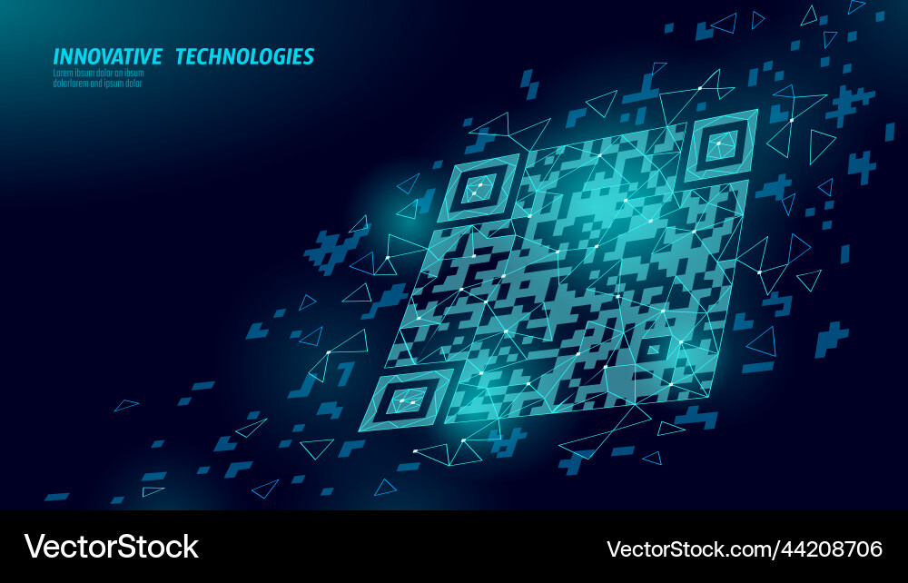 QR Code Technology & Data Analysis vector image