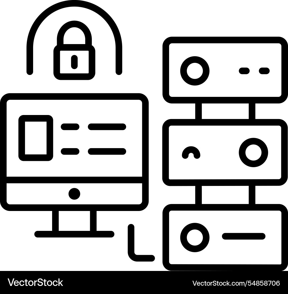 Server authentication vector image