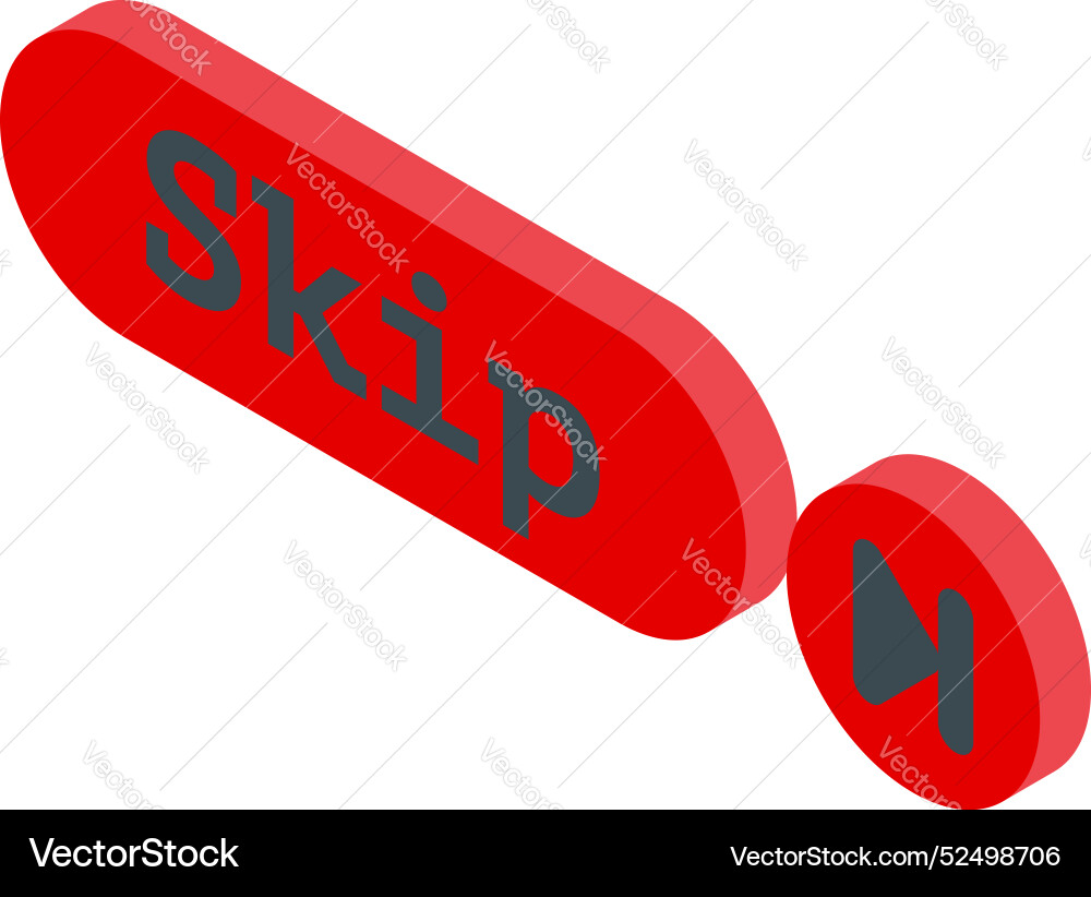 Skip button clicking forward multimedia player Skip button clicking forward multimedia player vector image