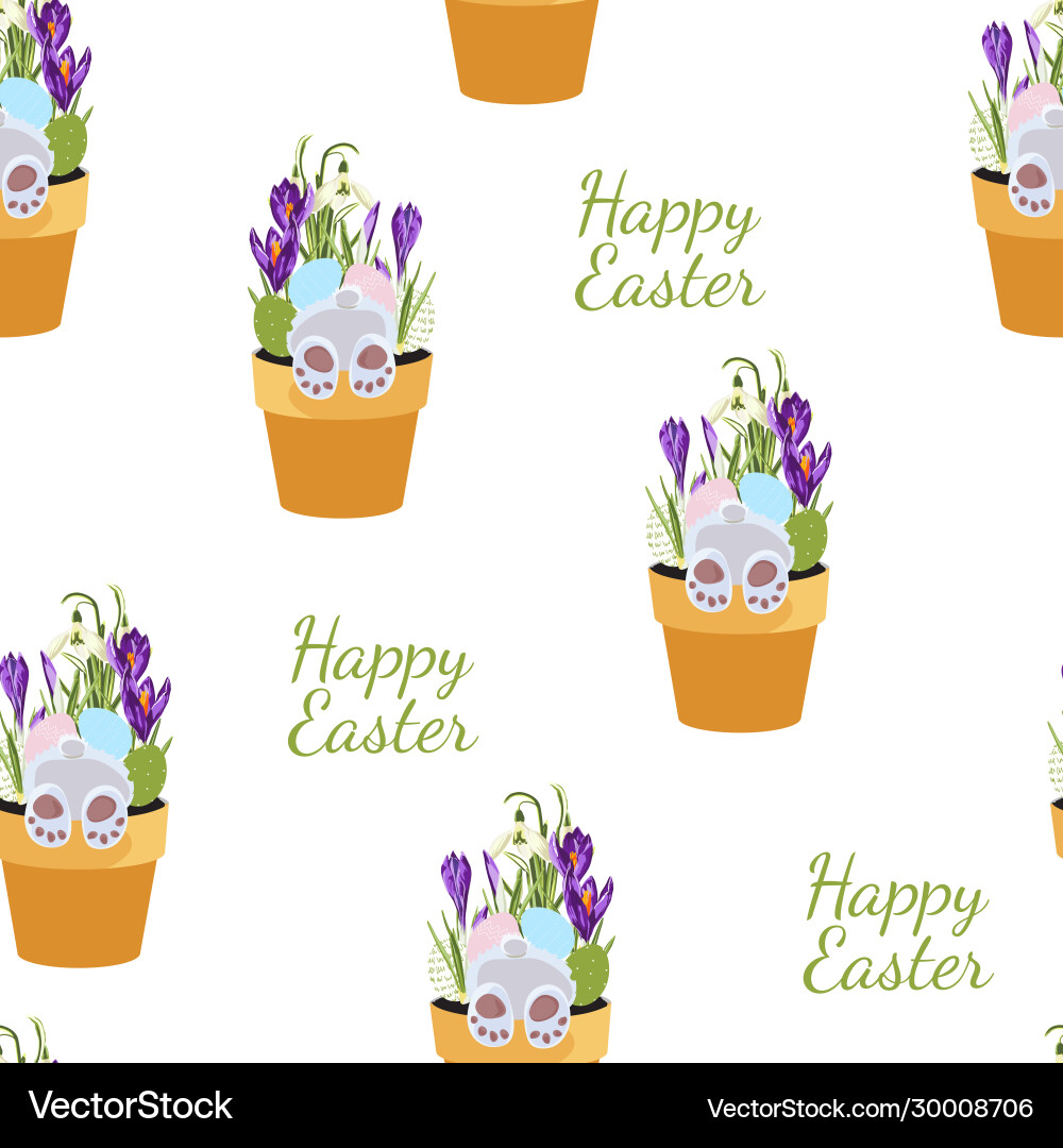Spring seamless patterns with green twigs Spring seamless patterns with green twigs vector image