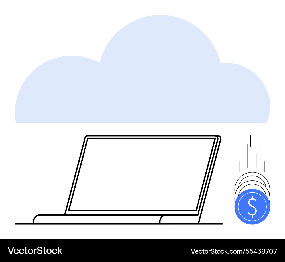 Cloud computing for business efficiency and cost Cloud computing for business efficiency and cost vector image