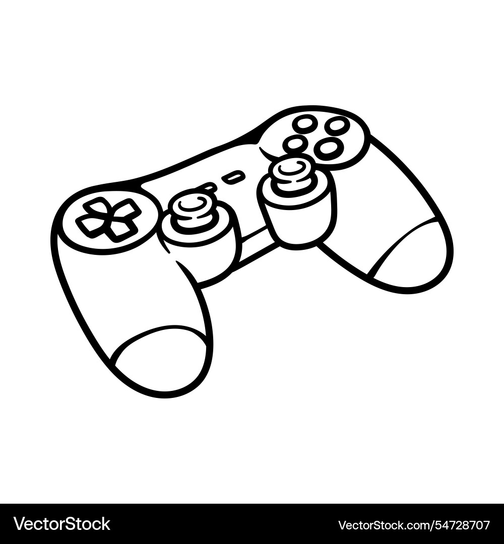 Game console controller stick isolated drawing Vector Image