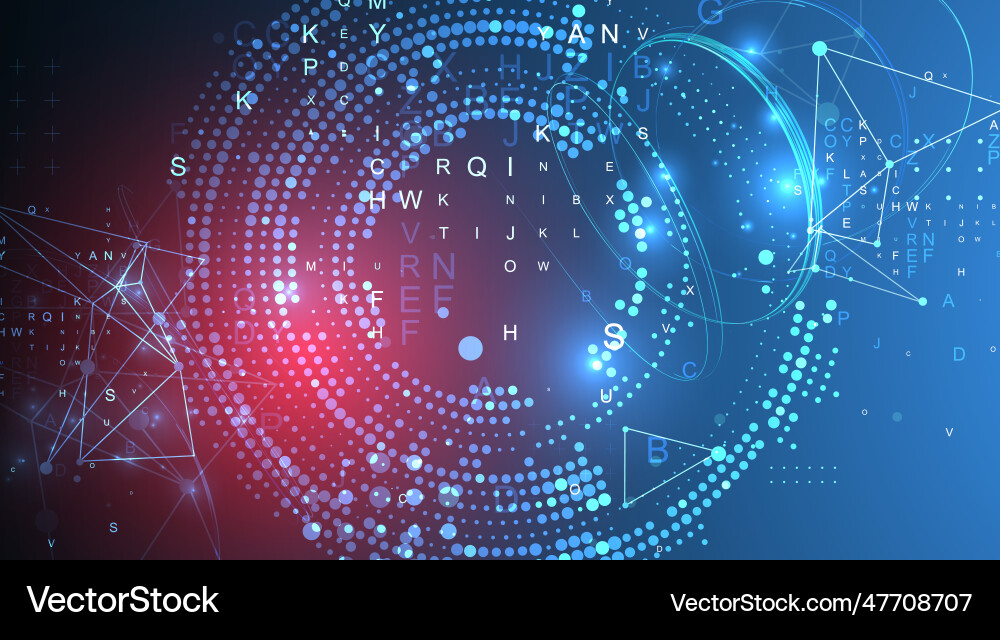 Halftone science background with connecting dots Halftone science background with connecting dots vector image