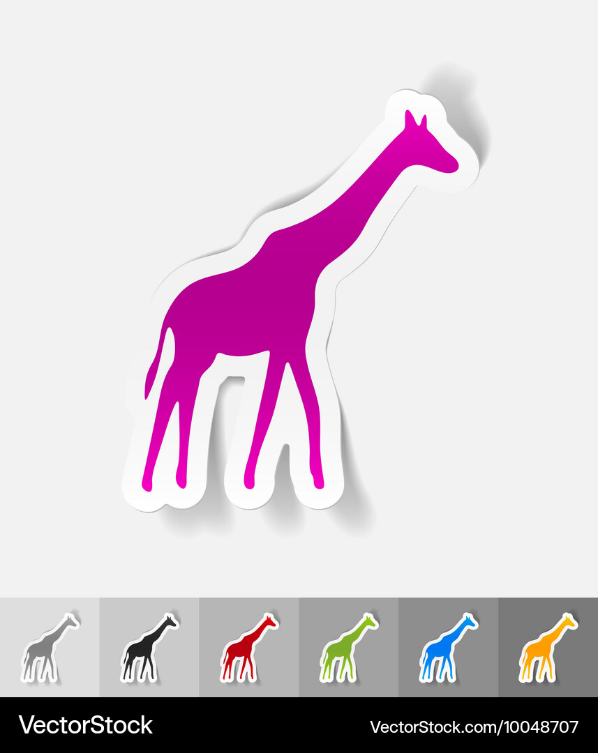 Realistic design element giraffe Vector Image