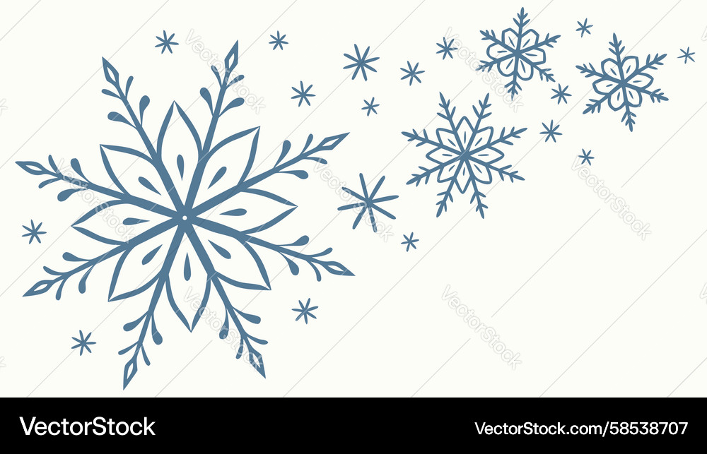 Snowflake Scatter Pattern Vector Image