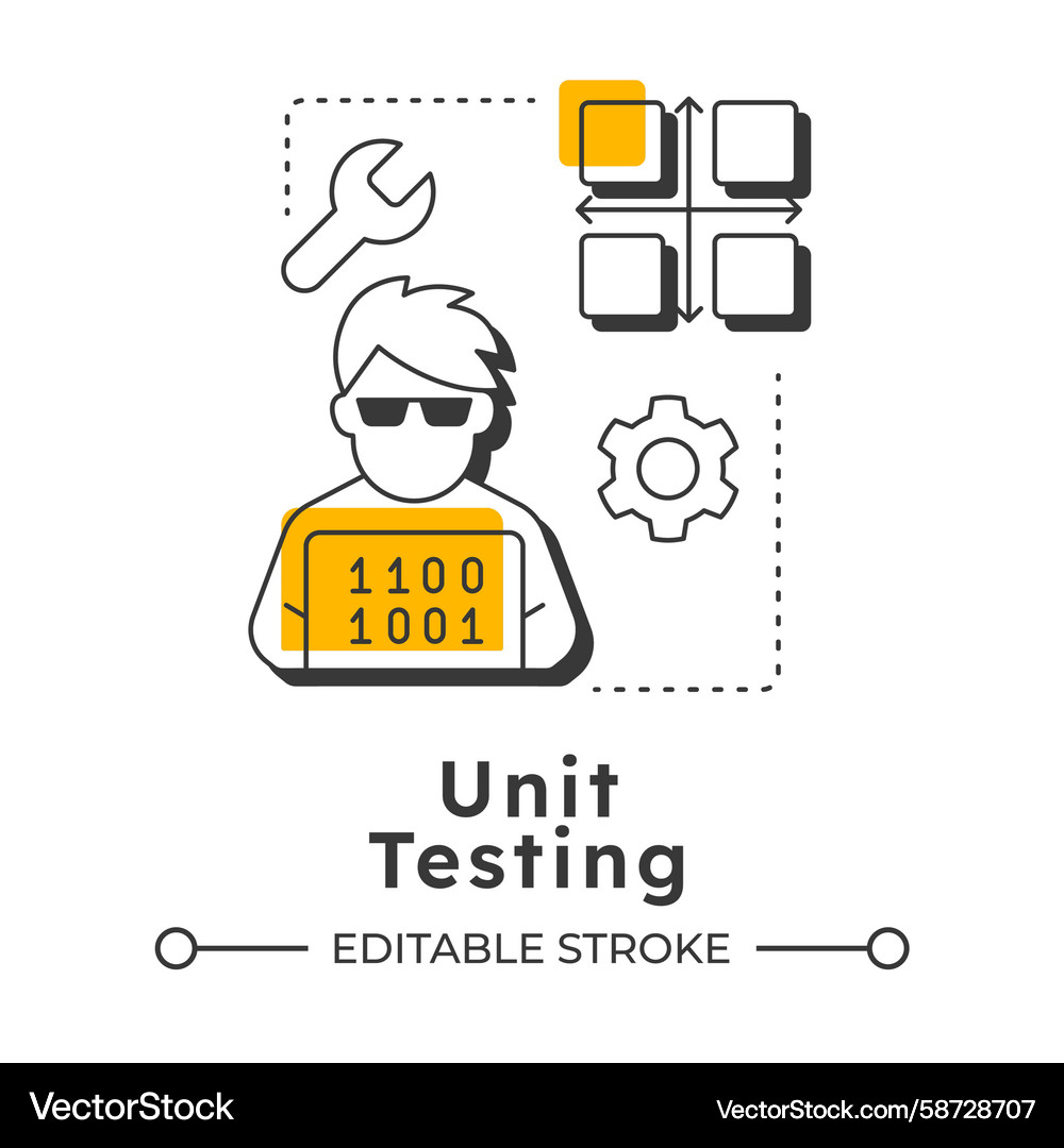 Unit testing modern linear concept icon Vector Image
