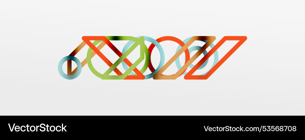 Abstract background - colorful circle lines Abstract background - colorful circle lines Vector Image