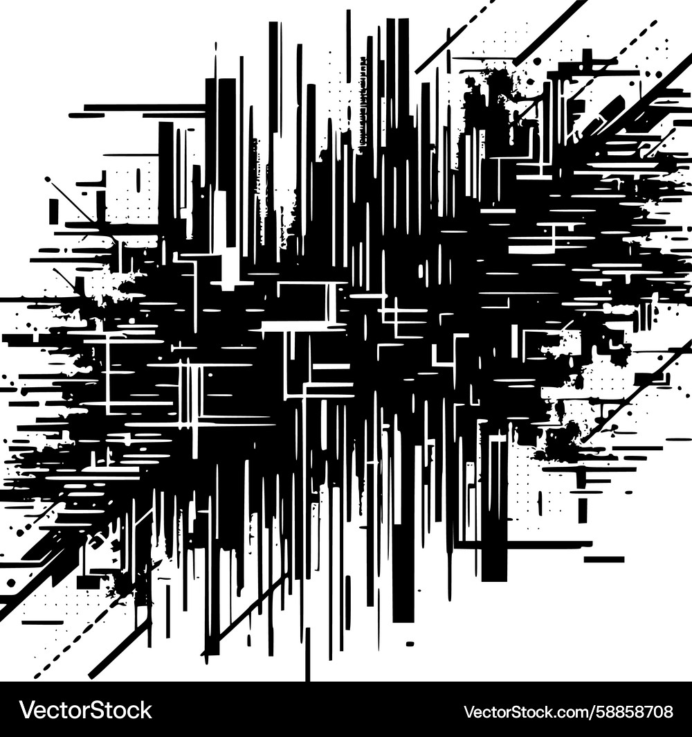 Abstract geometric data pattern Vector Image
