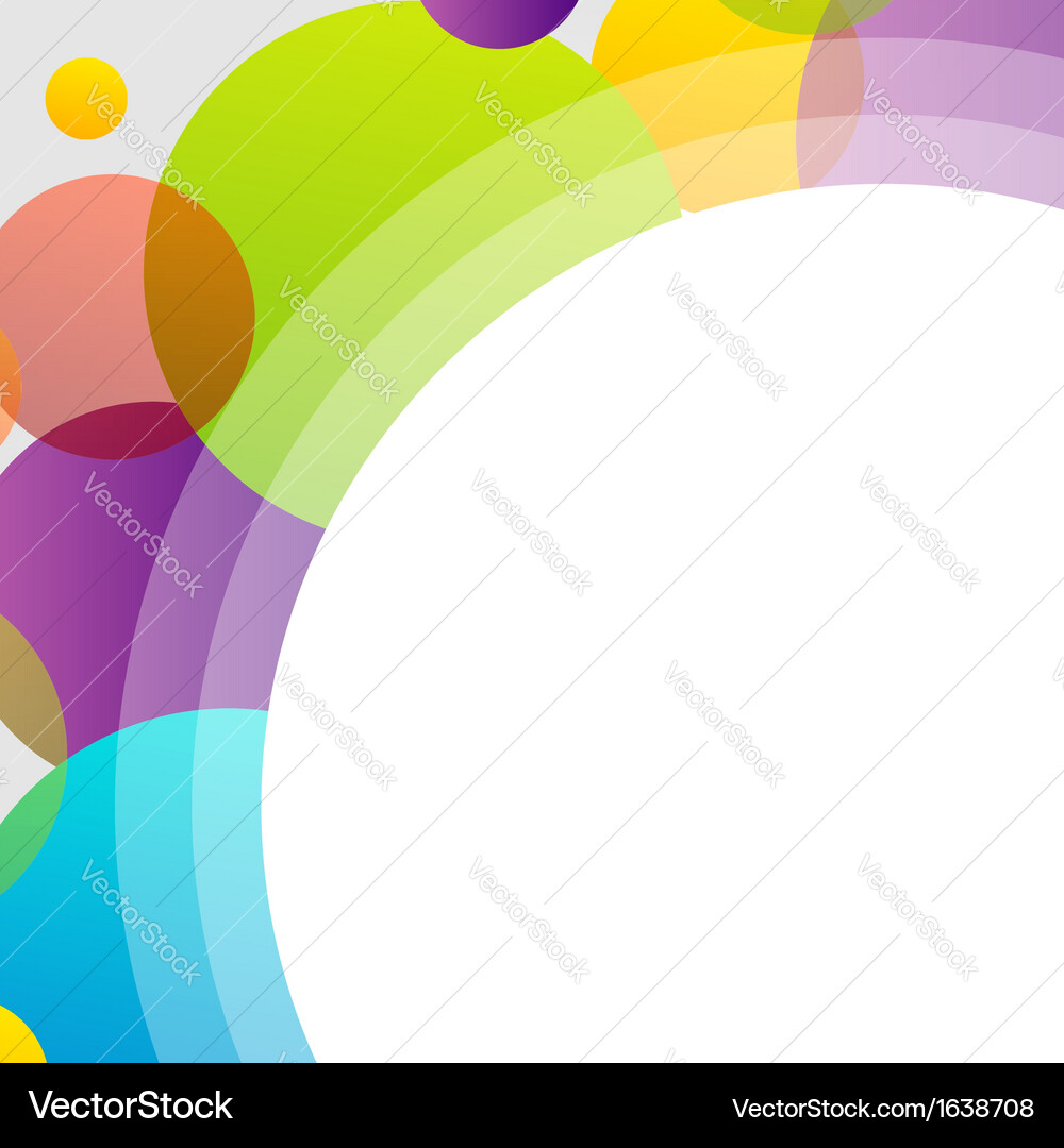 Background with colorful circles Vector Image