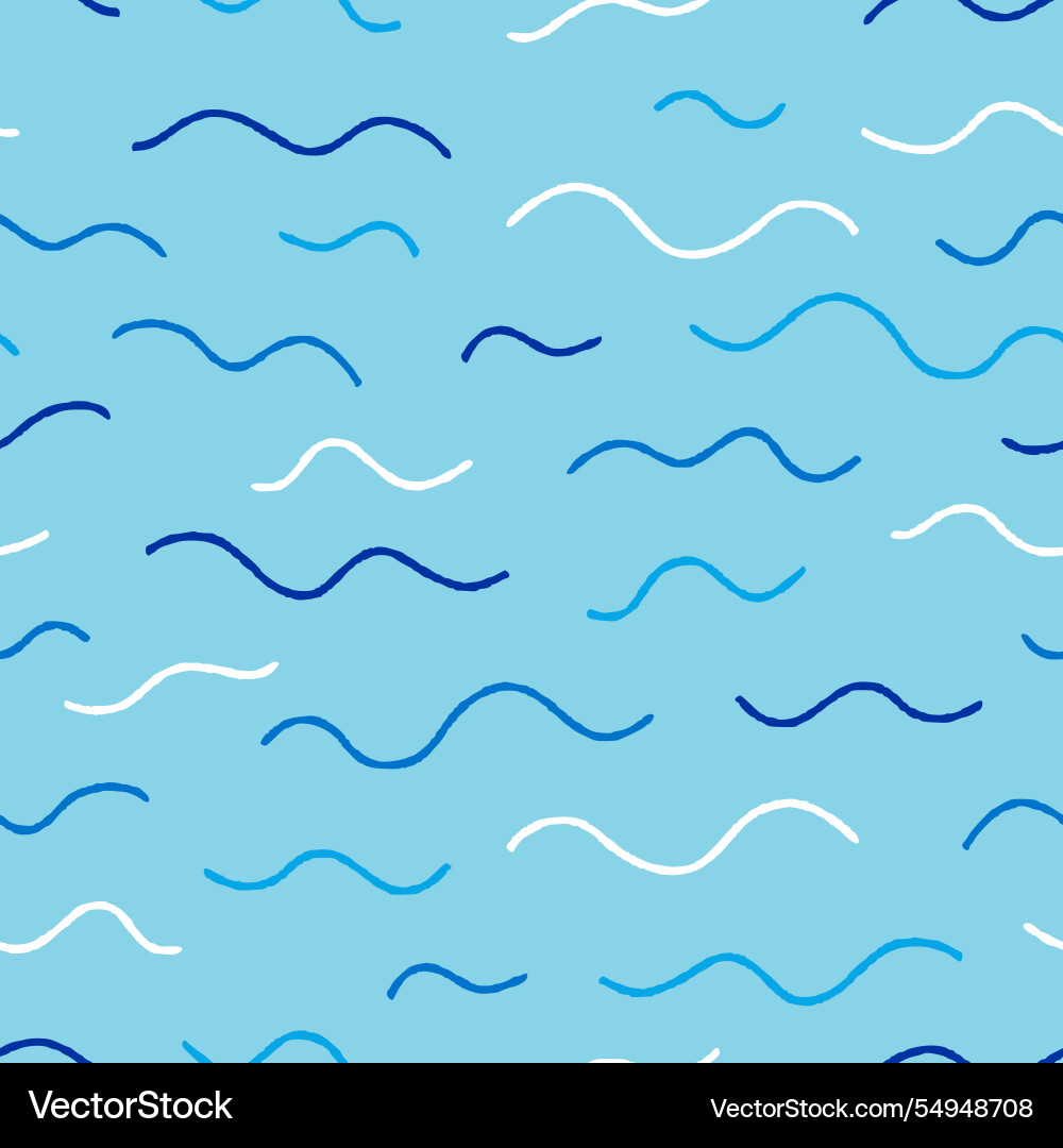 Bunch of wave seamless pattern design Bunch of wave seamless pattern design vector image