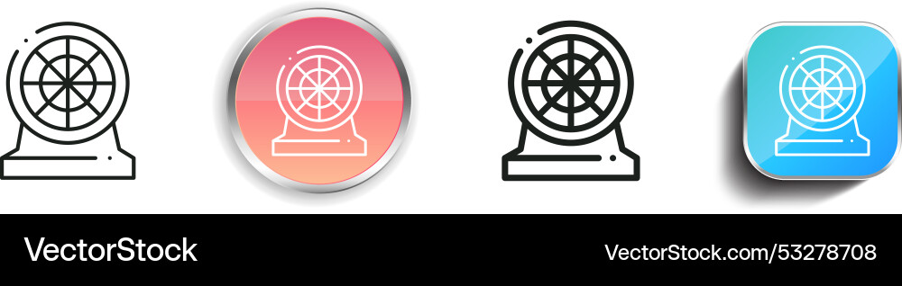 Darts icon thin linear regular and button style Darts icon thin linear regular and button style vector image