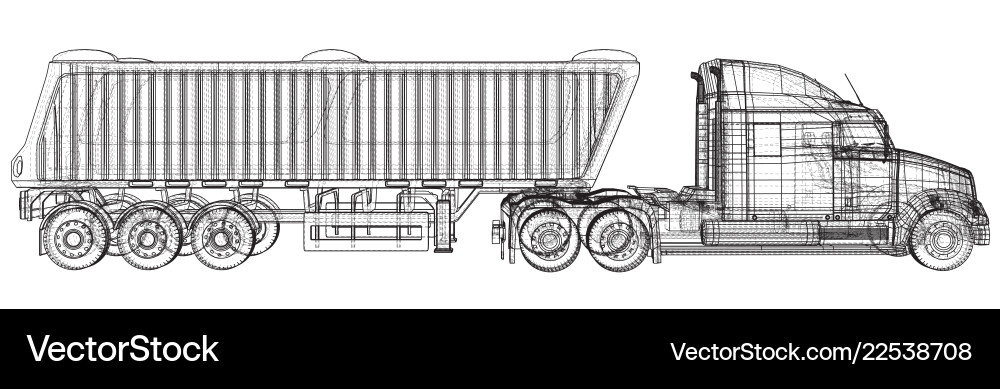 Dump truck isolated white Dump truck isolated white vector image