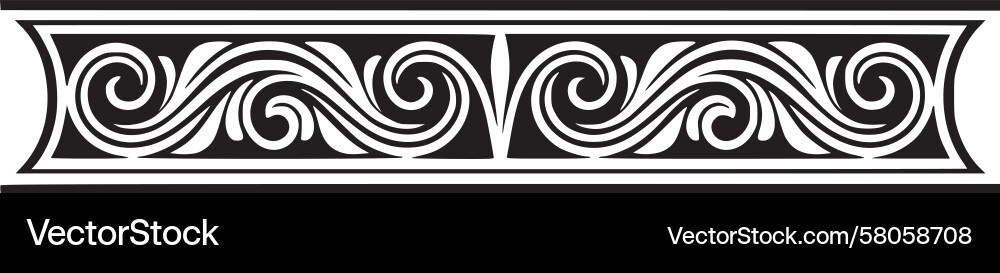Intricate Scroll Border Vector Image