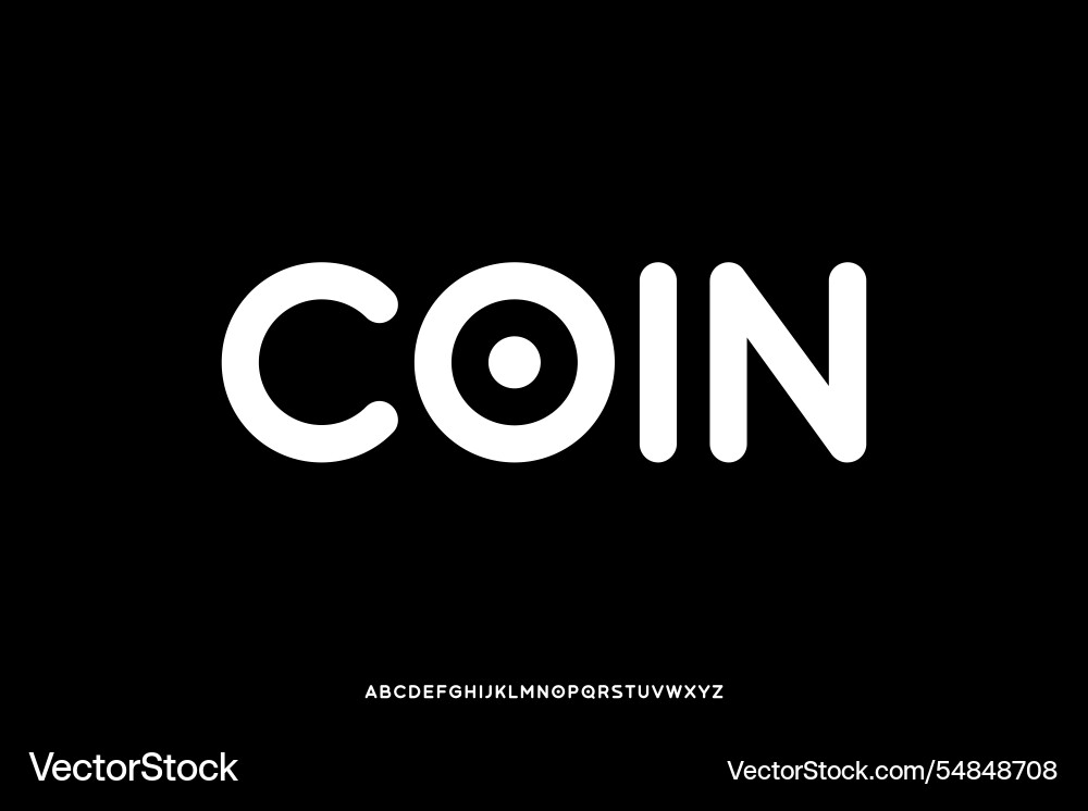 Modern rounded sans serif alphabet display font Modern rounded sans serif alphabet display font vector image
