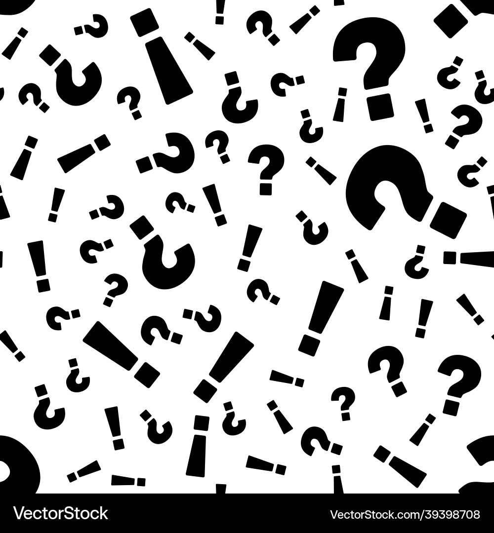 Random pattern large and small question mark vector image
