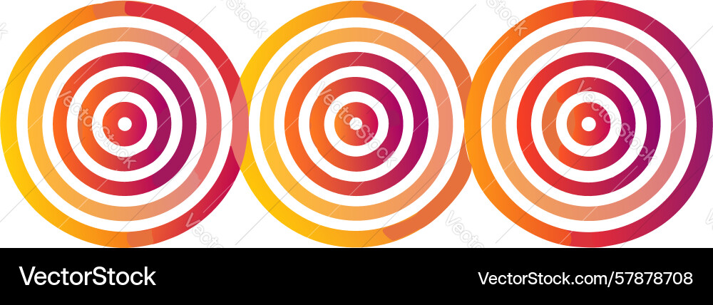 Vibrant concentric circles abstract pattern Vector Image