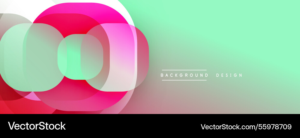 Circular abstract design with overlapping Vector Image
