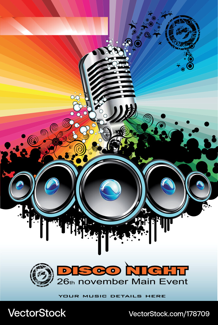 Dynamic Music Event Background vector image