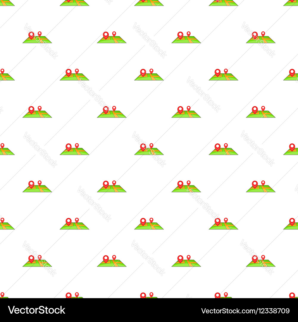 Gps marks on map pattern cartoon style Vector Image