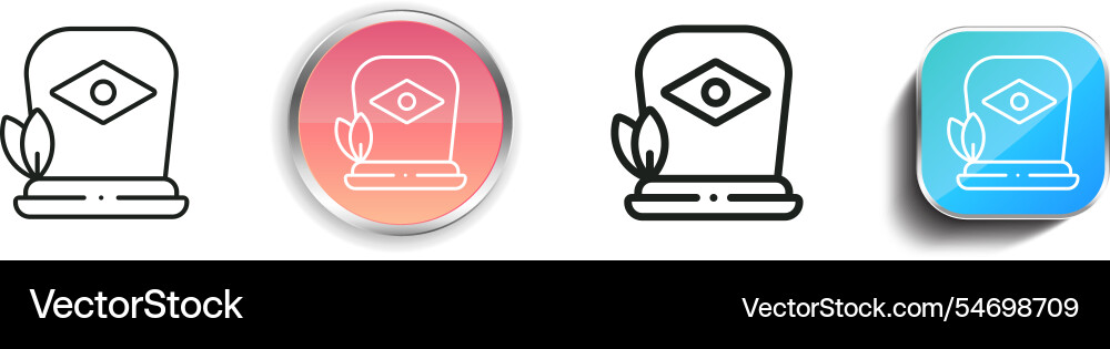 Hat icon thin linear regular and button style vector image