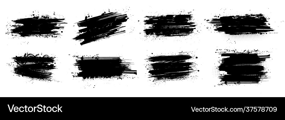Ink brushstroke and paintbrush template Ink brushstroke and paintbrush template vector image