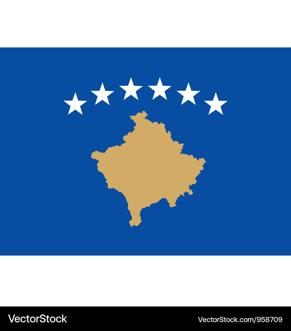 Kosovo Flag vector image