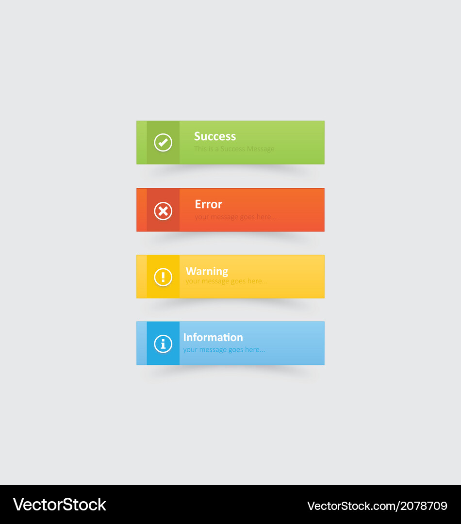 Modern Web Notifications Vector Image
