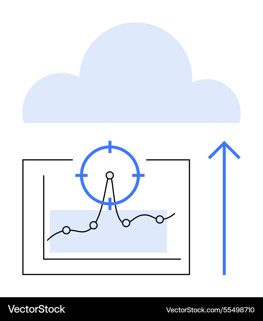 Data analytics uploading to cloud with growth Data analytics uploading to cloud with growth vector image