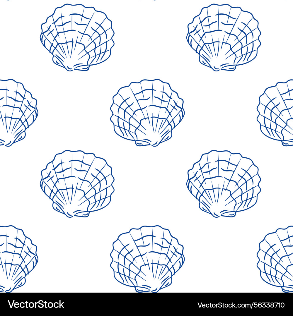 Elegant shell pattern design for coastal themed Elegant shell pattern design for coastal themed vector image