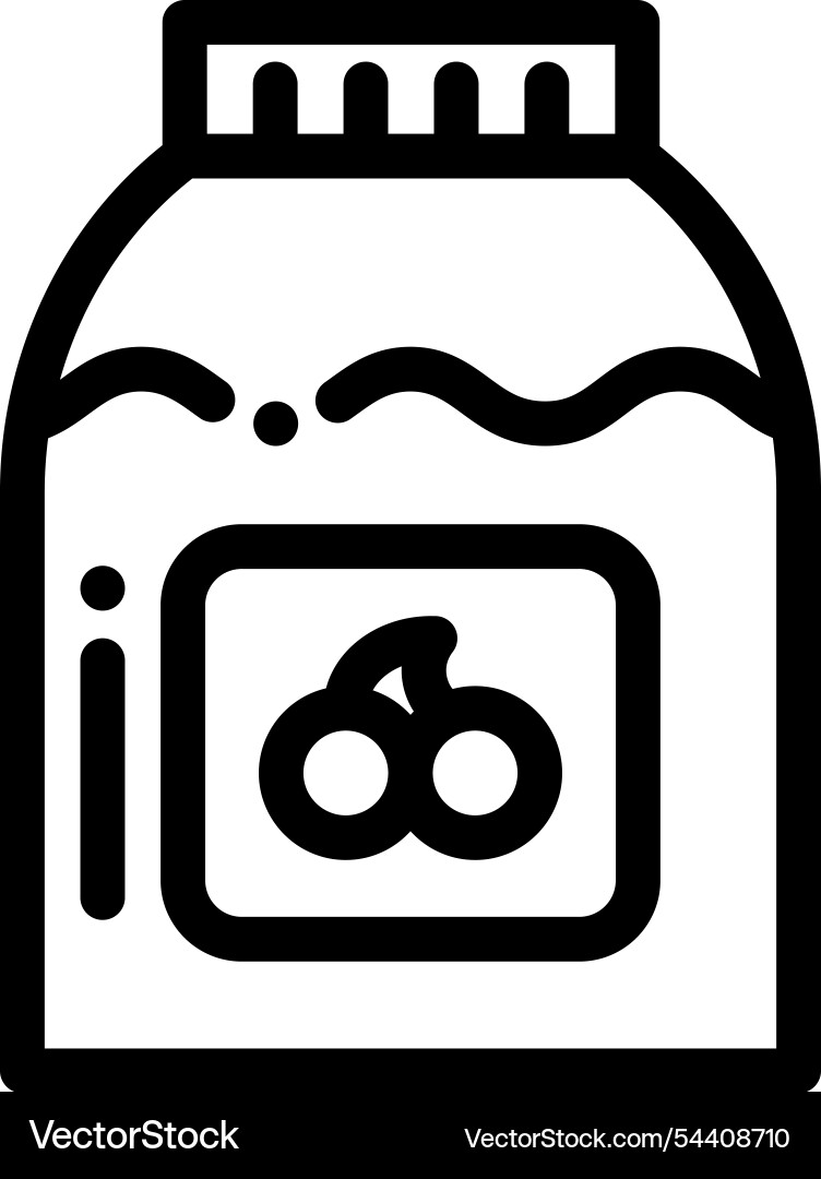 Jam icon thin linear style design isolated Jam icon thin linear style design isolated Vector Image