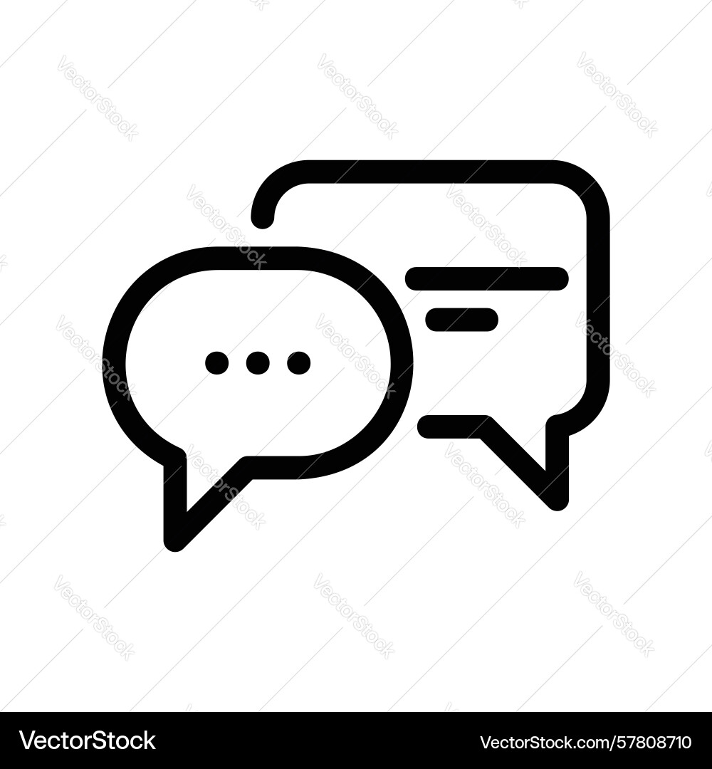 Overlapping speech bubbles representing online vector image