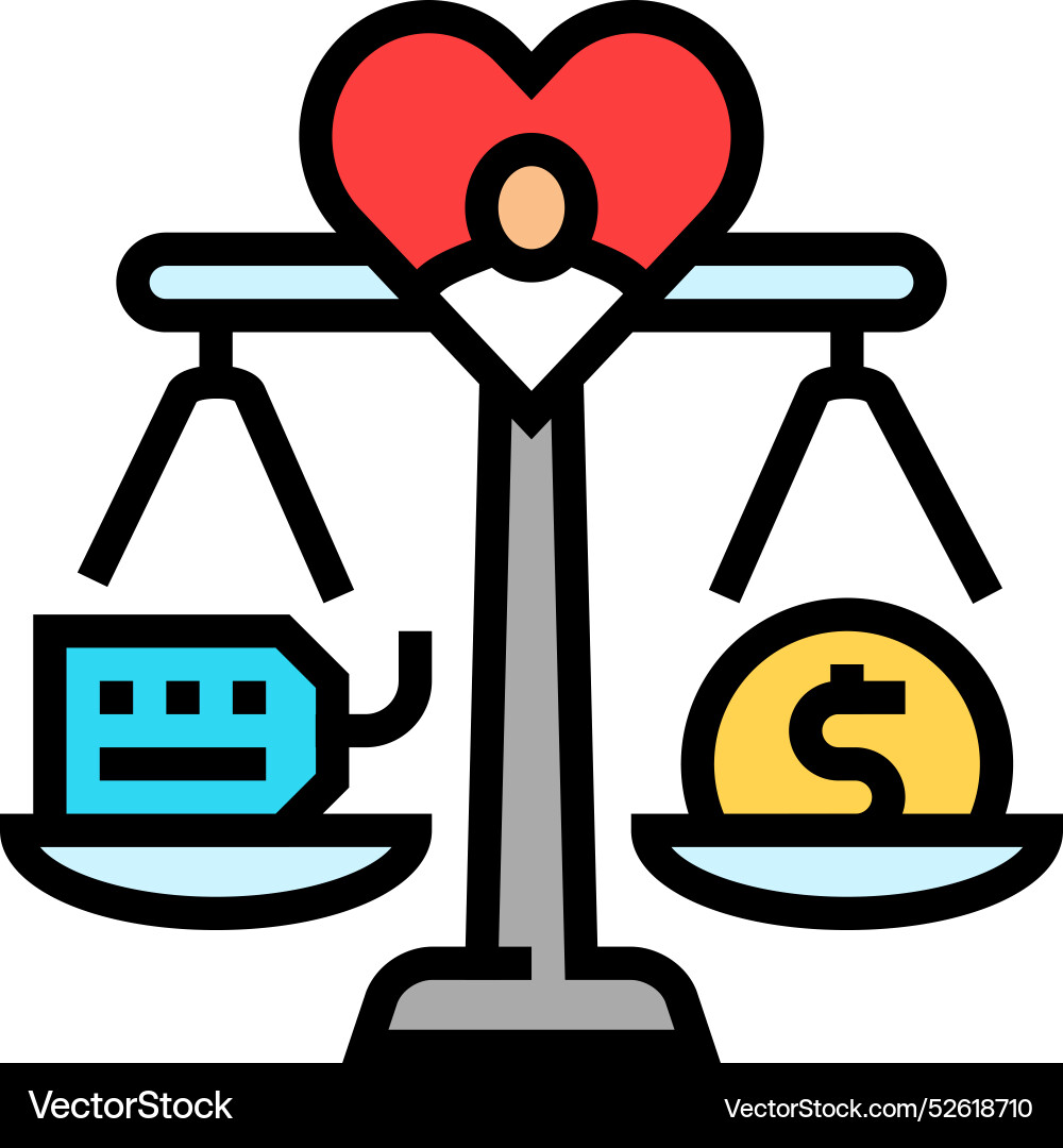 Perception value consumer behavior color icon Vector Image