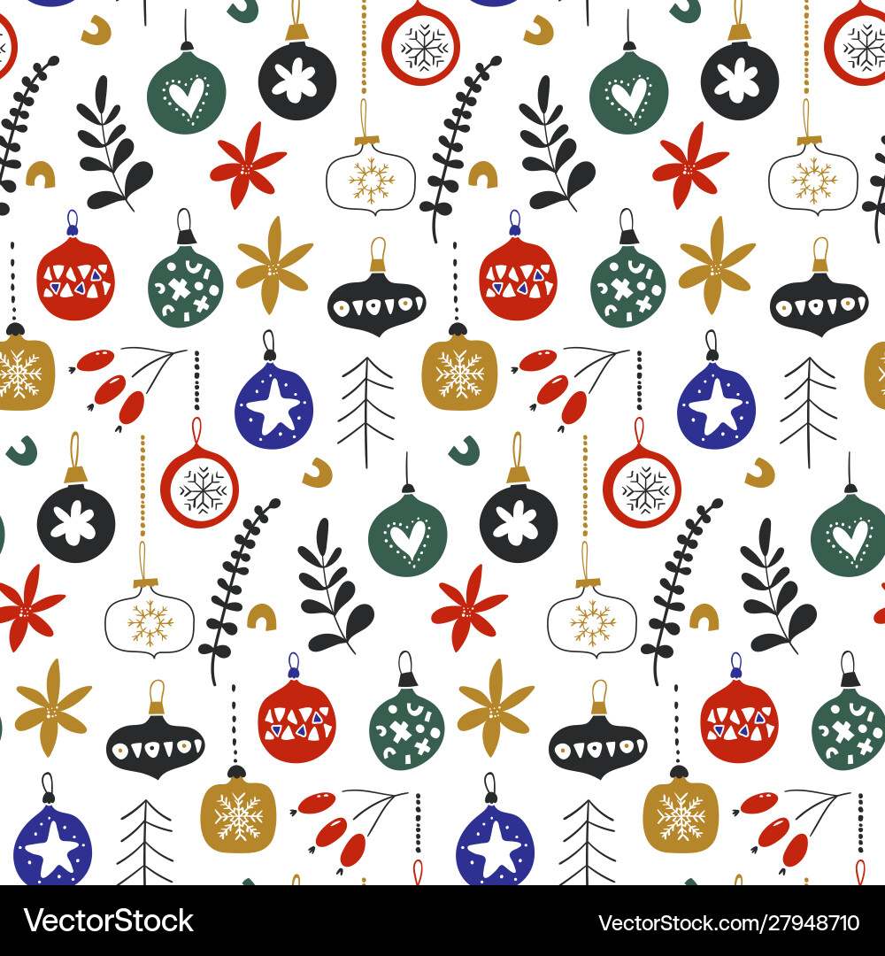 Winter Ball Pattern vector image