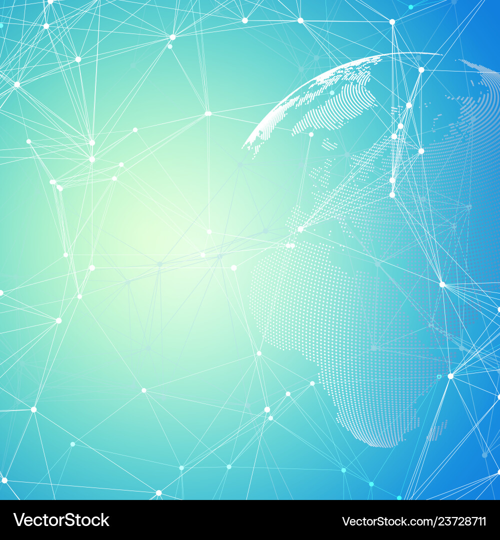 Abstract futuristic network shapes high tech Abstract futuristic network shapes high tech vector image