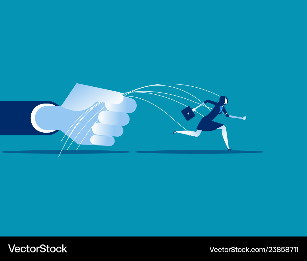 Business being pulled by strings concept vector image
