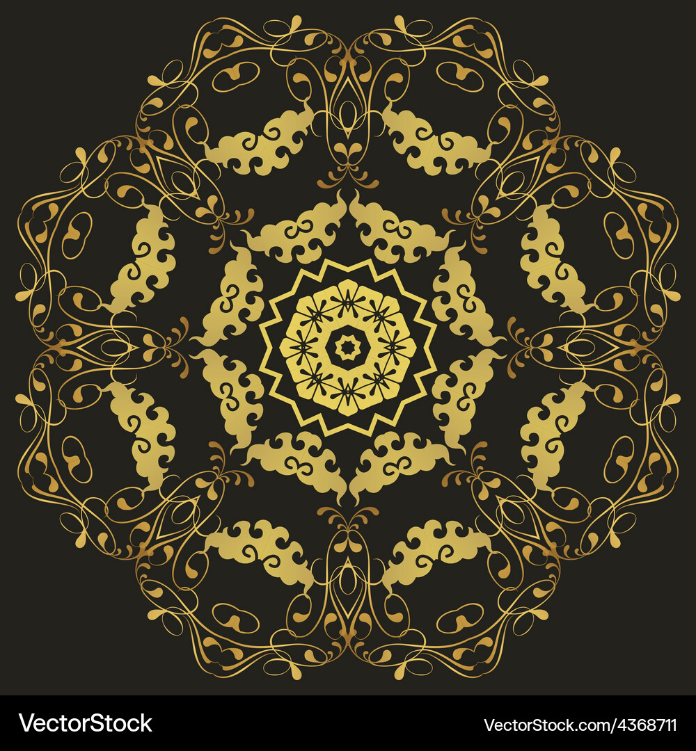 Circular pattern in mandala style set Vector Image