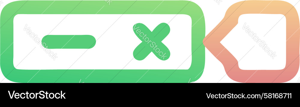 Close & Remove Icon - UI Controls Vector Image