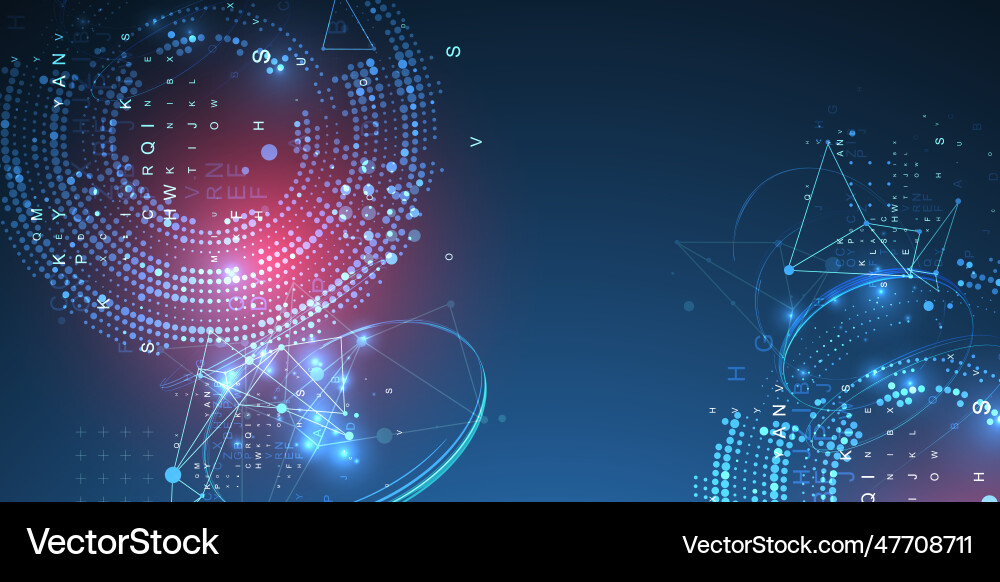 Halftone science background with connecting dots Halftone science background with connecting dots vector image