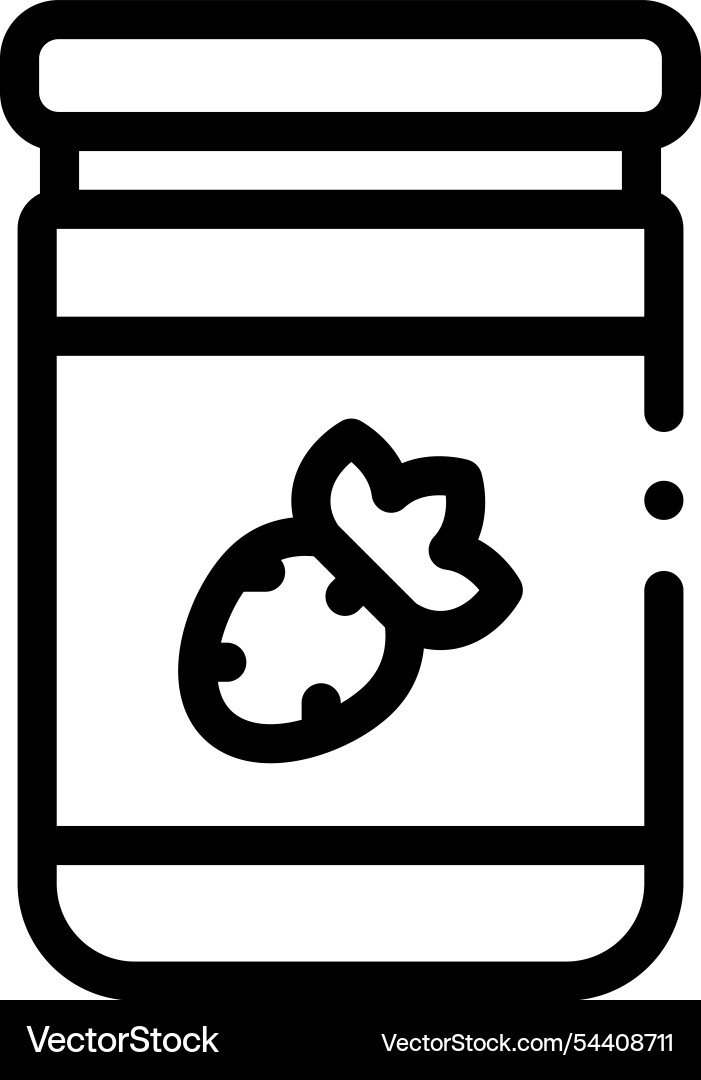 Jams icon thin linear style design isolated Jams icon thin linear style design isolated vector image