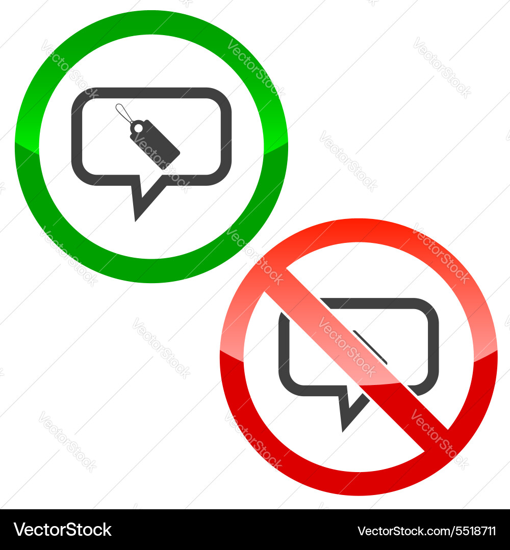 String tag message permission signs vector image