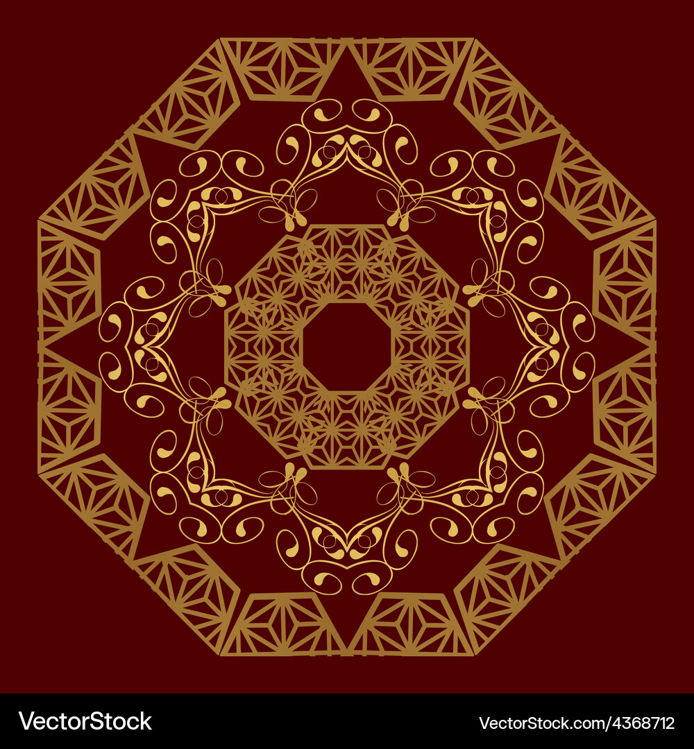 Abstract design of a circular pattern round Vector Image